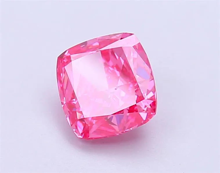 1.29ct Cushion modified Lab Grown Diamond (Colour Fancy Vivid Pink, Clarity VVS2, IGI Certified)