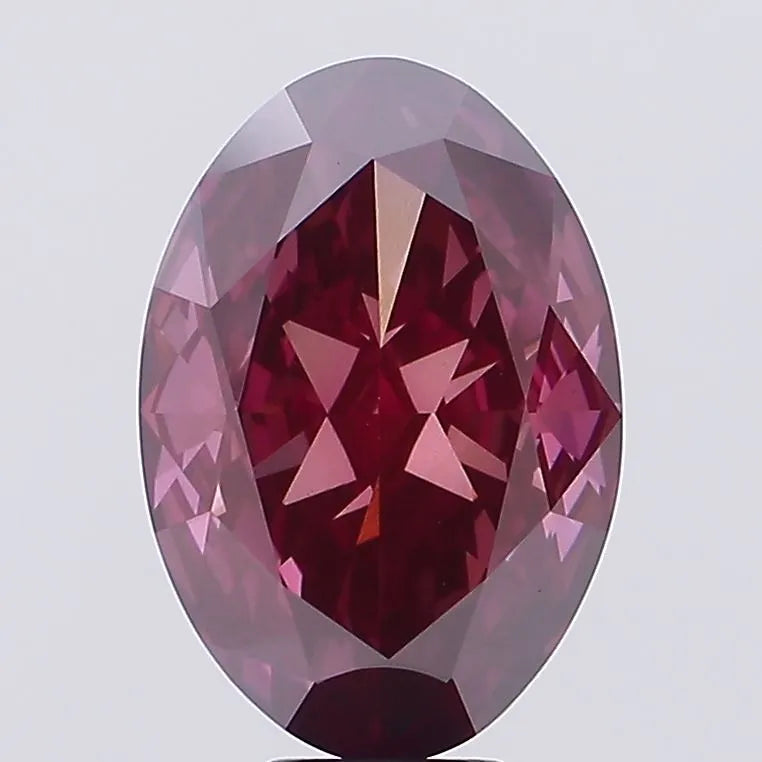 10.10ct Oval Lab Grown Diamond (Colour Fancy Deep Pink, Clarity VVS2, IGI Certified)