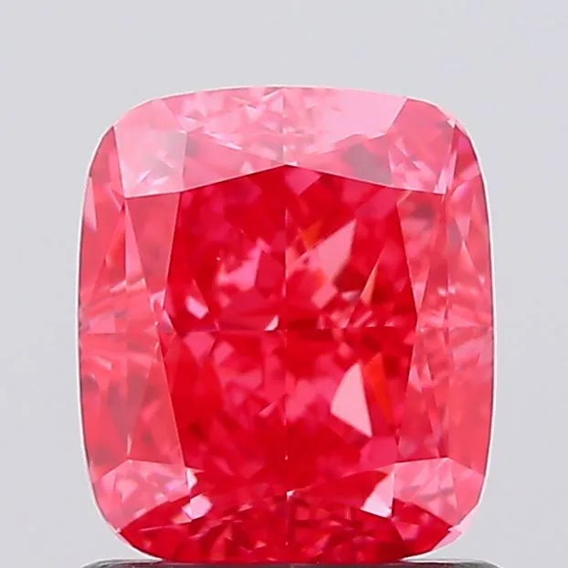 1.30ct Cushion modified Lab Grown Diamond (Colour Fancy Vivid Pink, Clarity VVS2, IGI Certified)