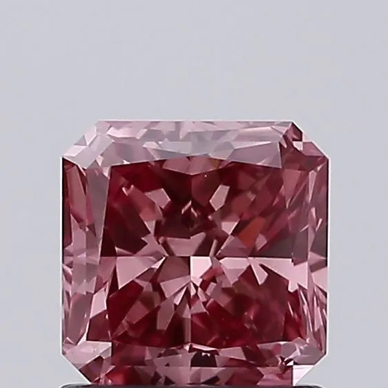 1.00ct Square radiant Lab Grown Diamond (Colour Fancy Deep Pink, Clarity VS1, IGI Certified)