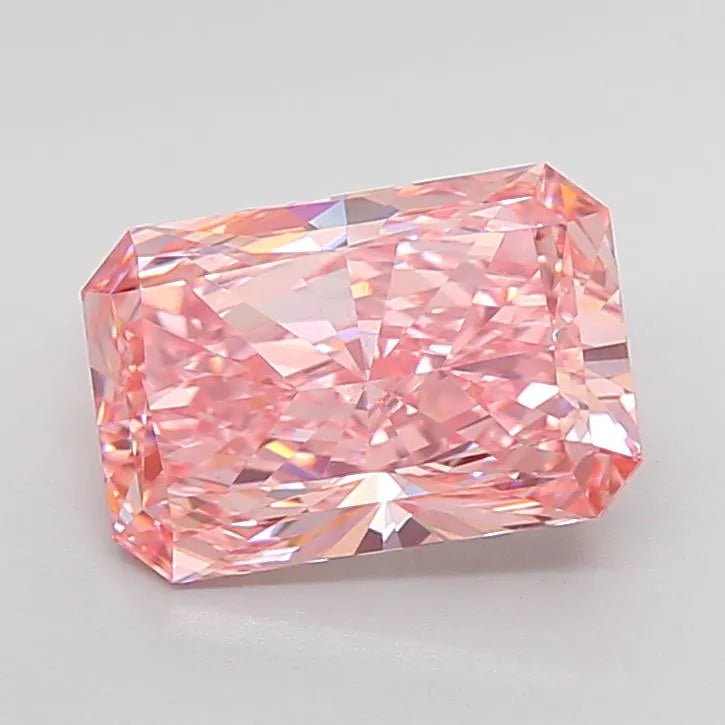 4.00ct Radiant Lab Grown Diamond (Colour Fancy Vivid Pink, Clarity VS1, IGI Certified)