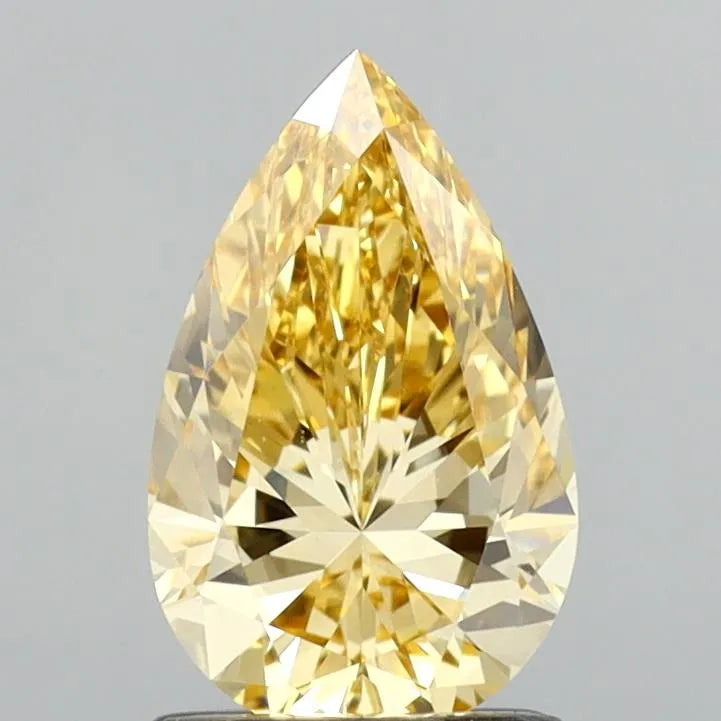 1.51ct Pear Lab Grown Diamond (Colour Fancy Intense Yellow, Clarity VVS2, IGI Certified)