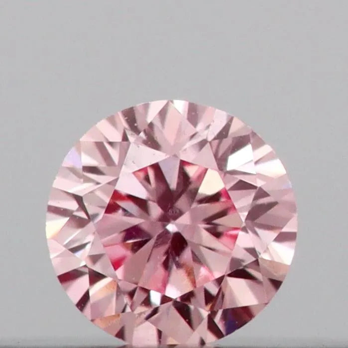 0.09ct Round Lab Grown Diamond (Colour Fancy Intense Pink, Clarity VS1, Cut VG, IGI Certified)