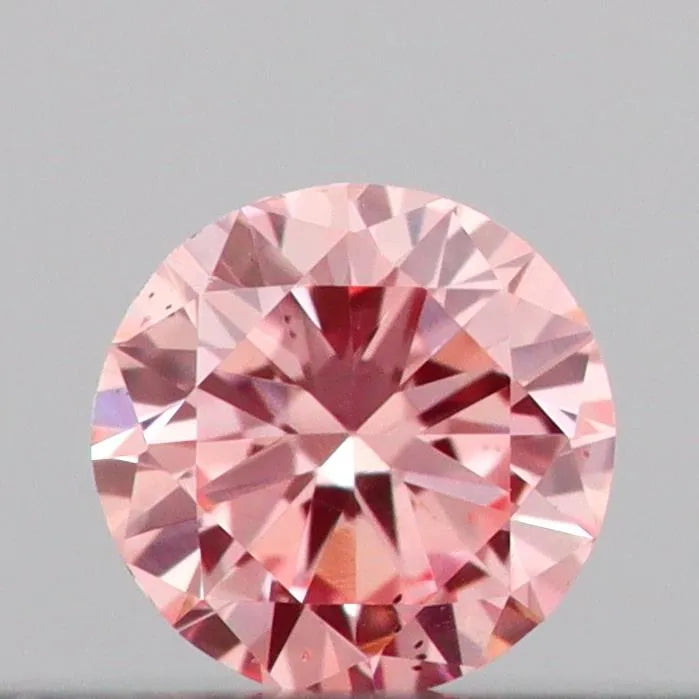 0.09ct Round Lab Grown Diamond (Colour Fancy Intense Pink, Clarity VS2, Cut VG, IGI Certified)