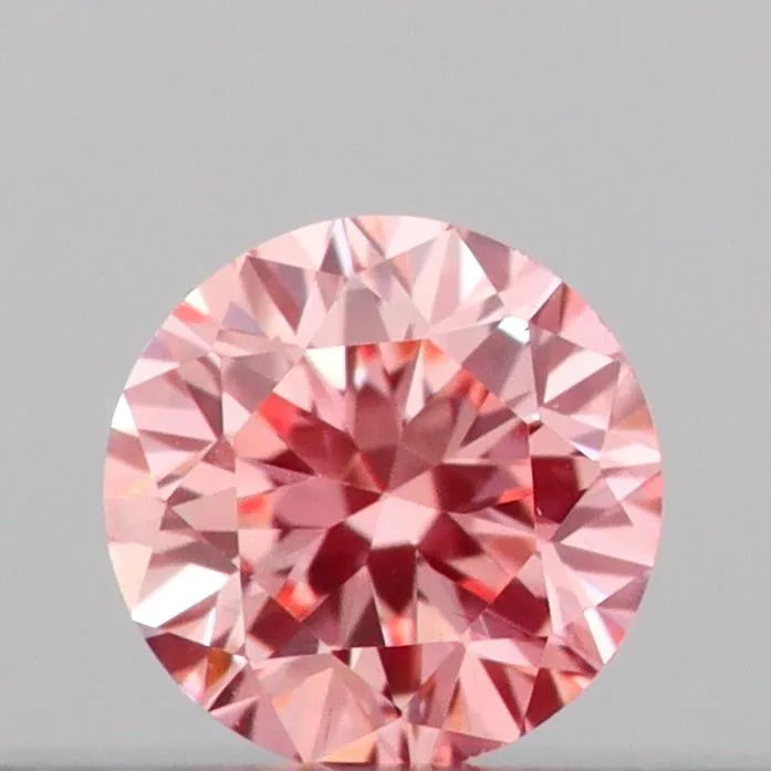 0.09ct Round Lab Grown Diamond (Colour Fancy Intense Pink, Clarity VS2, Cut VG, IGI Certified)