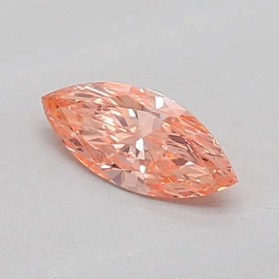 0.15ct Marquise Lab Grown Diamond (Colour Fancy Vivid Pinkish Orange, Clarity VS2, IGI Certified)