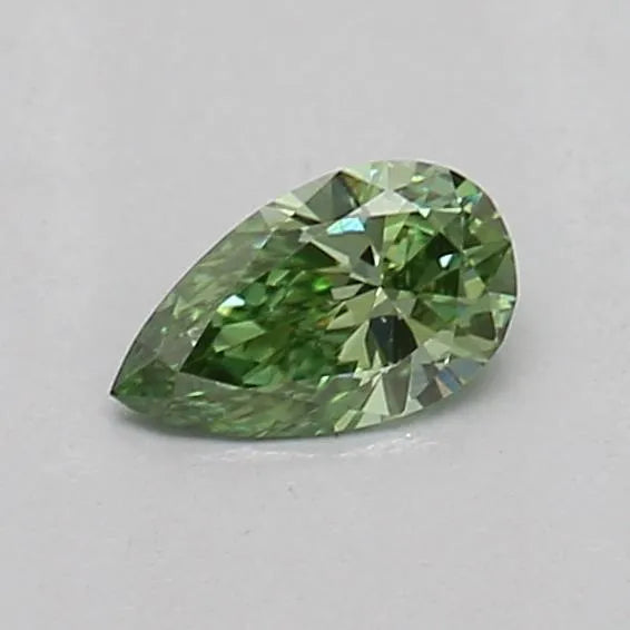 0.15ct Pear Lab Grown Diamond (Colour Fancy Vivid Green, Clarity VVS2, IGI Certified)