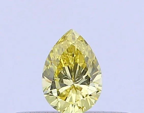 0.15ct Pear Lab Grown Diamond (Colour Fancy Vivid Yellow, Clarity VS2, Uncertified)
