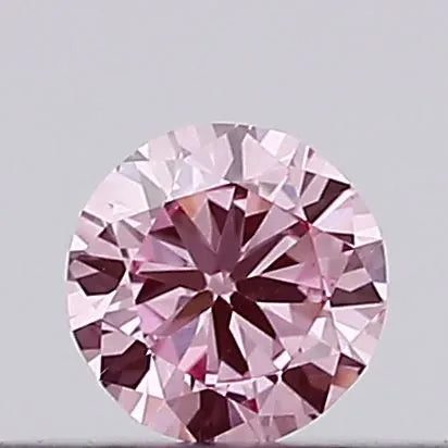 0.15ct Round Lab Grown Diamond (Colour Fancy Vivid Pink, Clarity VVS2, Cut EX, Uncertified)
