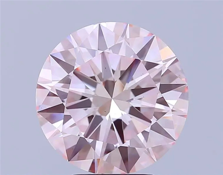 0.15ct Round Lab Grown Diamond (Colour Fancy Vivid Pink, Clarity VVS2, Cut EX, Uncertified)