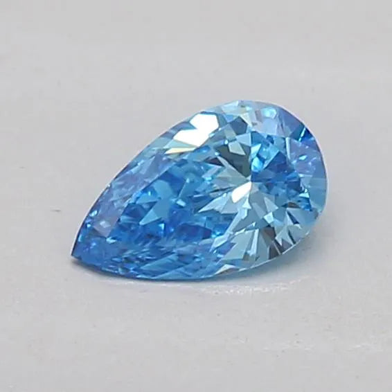 0.16ct Pear Lab Grown Diamond (Colour Fancy Vivid Blue, Clarity VVS2, IGI Certified)
