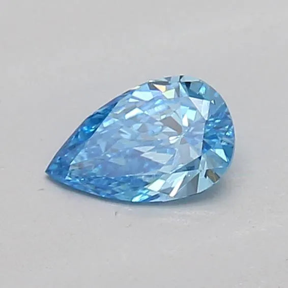 0.16ct Pear Lab Grown Diamond (Colour Fancy Vivid Blue, Clarity VVS2, IGI Certified)