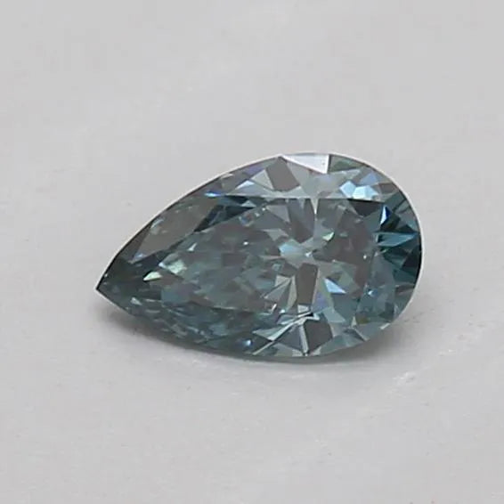 0.16ct Pear Lab Grown Diamond (Colour Fancy Vivid Blueish Green, Clarity VVS2, IGI Certified)