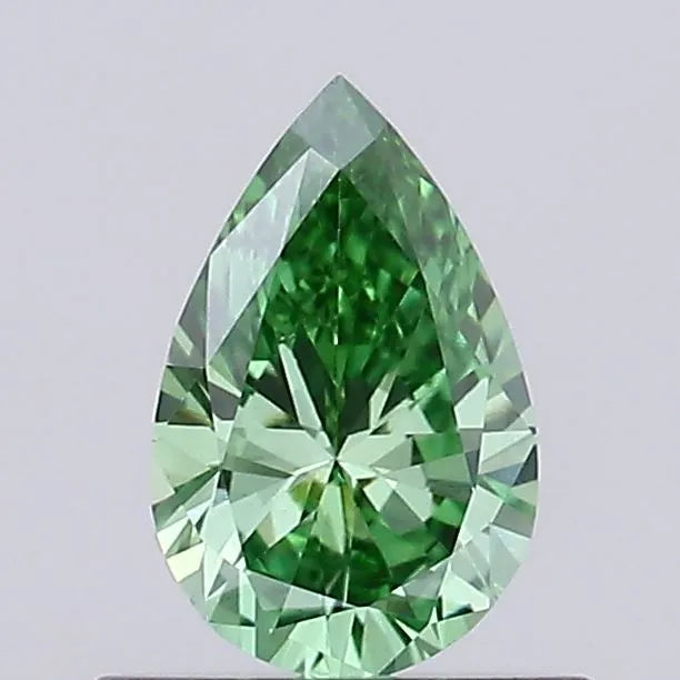 0.17ct Pear Lab Grown Diamond (Colour Fancy Vivid Green, Clarity VVS2, Uncertified)
