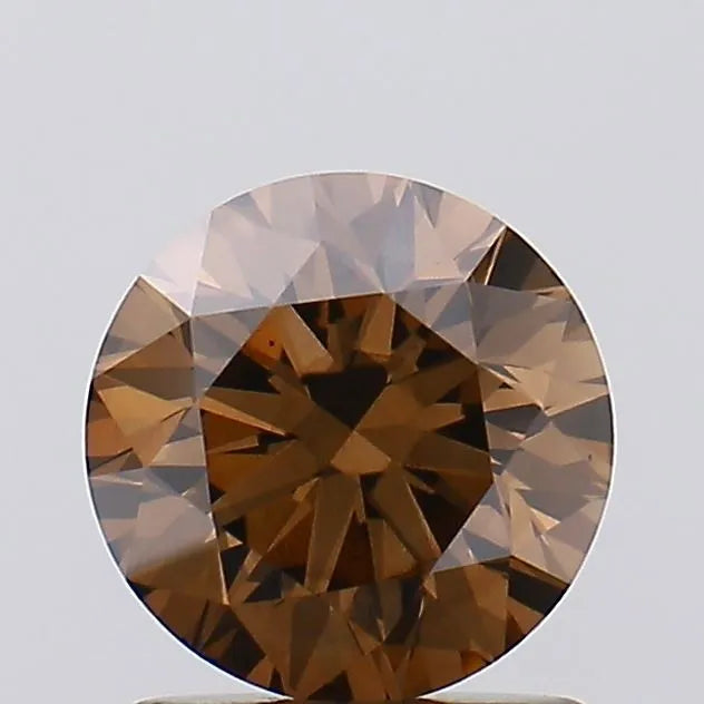 0.17ct Round Lab Grown Diamond (Colour Fancy Deep Brown, Clarity VS2, Cut EX, Uncertified)