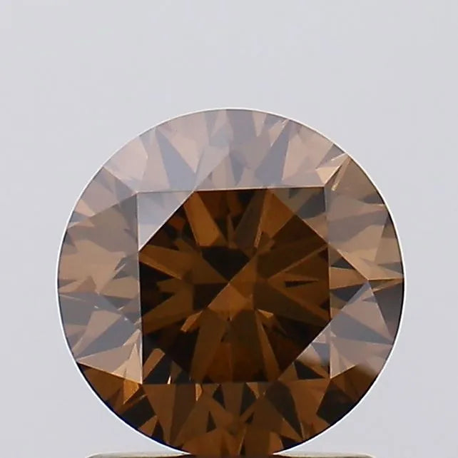0.17ct Round Lab Grown Diamond (Colour Fancy Deep Brown, Clarity VVS2, Cut EX, Uncertified)