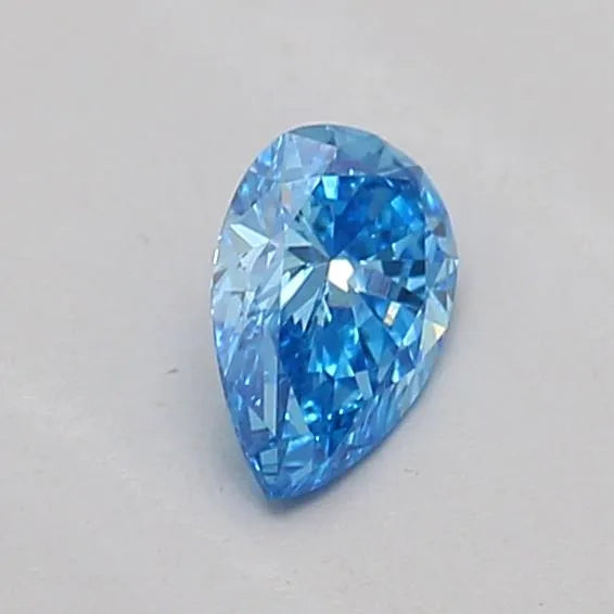0.18ct Pear Lab Grown Diamond (Colour Fancy Vivid Blue, Clarity VS1, IGI Certified)
