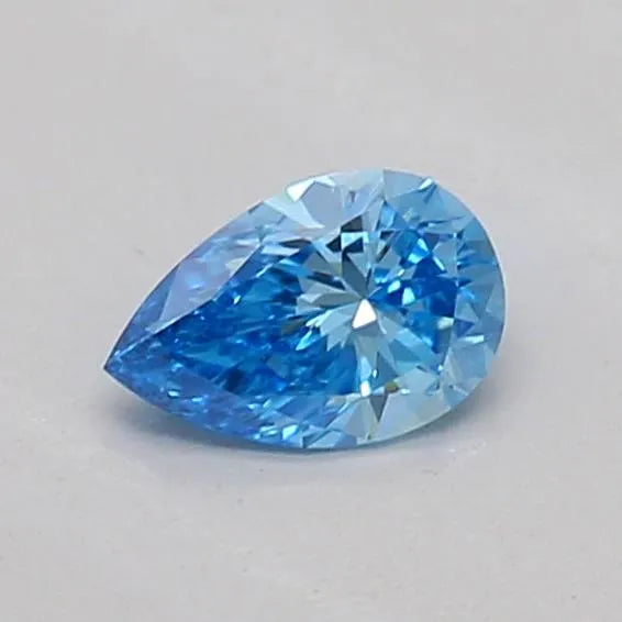0.18ct Pear Lab Grown Diamond (Colour Fancy Vivid Blue, Clarity VS1, IGI Certified)