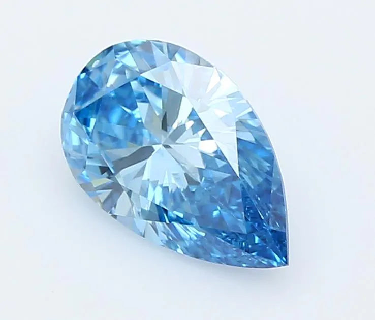 0.18ct Pear Lab Grown Diamond (Colour Fancy Vivid Blue, Clarity VVS2, IGI Certified)