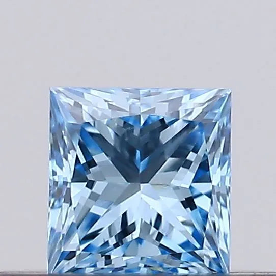 0.18ct Princess Lab Grown Diamond (Colour Fancy Vivid Blue, Clarity VS1, Uncertified)