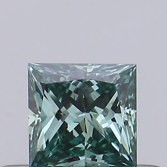 0.18ct Princess Lab Grown Diamond (Colour Fancy Vivid Green, Clarity VS1, Uncertified)