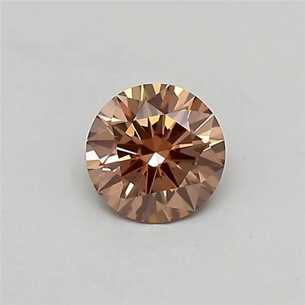 0.18ct Round Lab Grown Diamond (Colour Fancy Brown, Clarity VS1, Cut ID, IGI Certified)