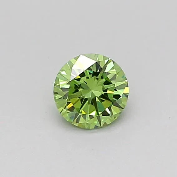 0.18ct Round Lab Grown Diamond (Colour Fancy Intense Green, Clarity VS1, Cut EX, Uncertified)