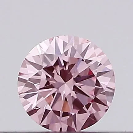 0.18ct Round Lab Grown Diamond (Colour Fancy Intense Pink, Clarity VVS2, Cut EX, Uncertified)
