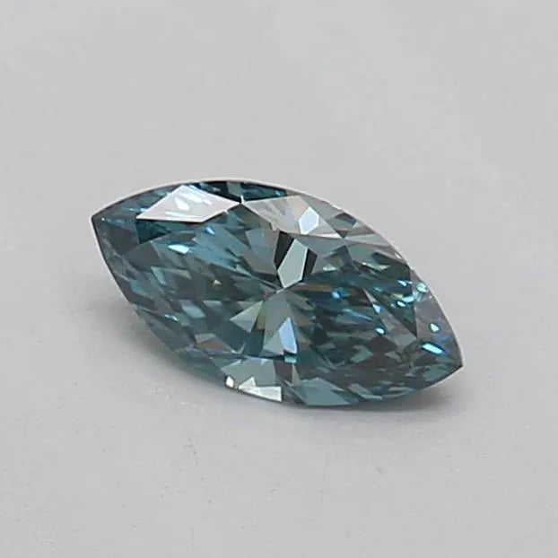 0.19ct Marquise Lab Grown Diamond (Colour Fancy Vivid Blue Green, Clarity VVS2, IGI Certified)