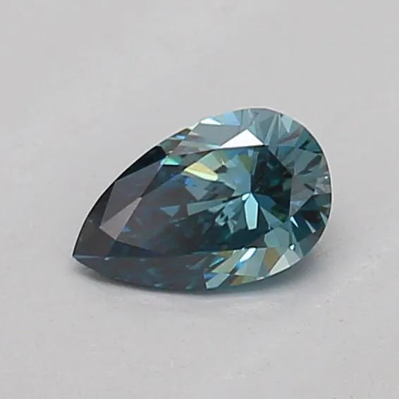 0.19ct Pear Lab Grown Diamond (Colour Fancy Deep Greenish Blue, Clarity VS2, IGI Certified)