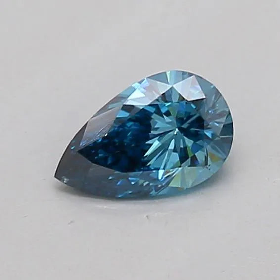 0.19ct Pear Lab Grown Diamond (Colour Fancy Vivid Blue, Clarity VS2, IGI Certified)