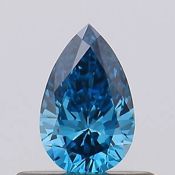 0.19ct Pear Lab Grown Diamond (Colour Fancy Vivid Blue, Clarity VVS2, Uncertified)