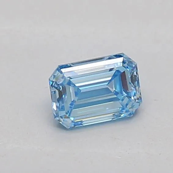 0.20ct Emerald Lab Grown Diamond (Colour Fancy Vivid Blue, Clarity VS1, IGI Certified)