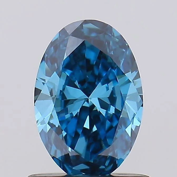 0.20ct Oval Lab Grown Diamond (Colour Fancy Vivid Blue, Clarity VS1, Uncertified)
