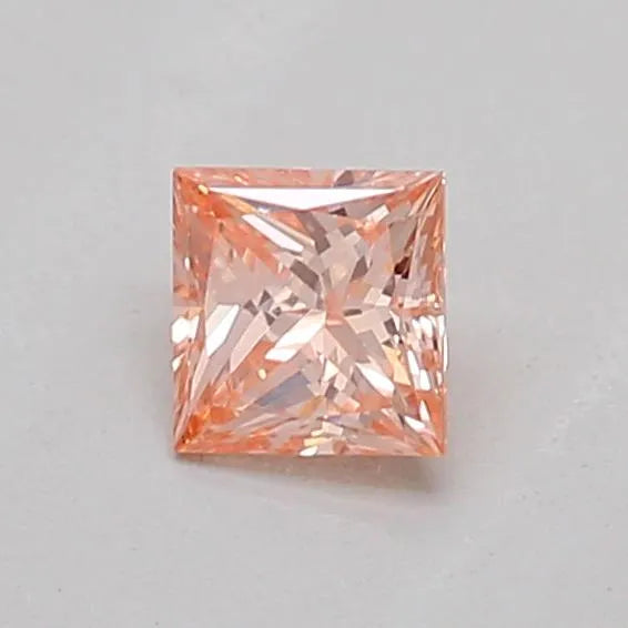 0.20ct Princess Lab Grown Diamond (Colour Fancy Brownish Orange, Clarity VS1, IGI Certified)