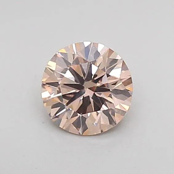 0.20ct Round Lab Grown Diamond (Colour Fancy Light Brown, Clarity VS1, Cut EX, Uncertified)