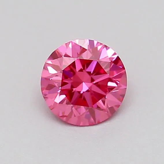 0.20ct Round Lab Grown Diamond (Colour Fancy Vivid Pink, Clarity VS2, Cut EX, IGI Certified)