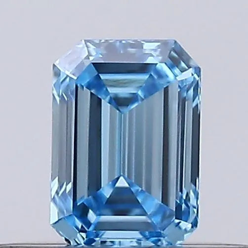 0.21ct Emerald Lab Grown Diamond (Colour Fancy Vivid Blue, Clarity VVS2, Uncertified)