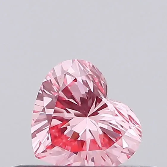 0.21ct Heart Lab Grown Diamond (Colour Fancy Vivid Pink, Clarity VVS2, Uncertified)