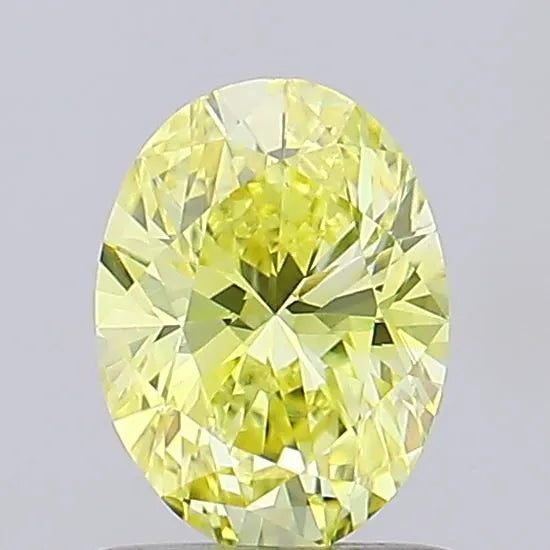 0.21ct Oval Lab Grown Diamond (Colour Fancy Vivid Yellow, Clarity VVS2, Uncertified)