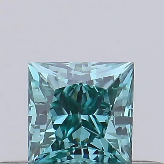 0.21ct Princess Lab Grown Diamond (Colour Fancy Vivid Green, Clarity VS1, Uncertified)
