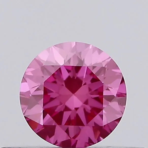 0.21ct Round Lab Grown Diamond (Colour Fancy Vivid Pink, Clarity VS1, Cut EX, Uncertified)