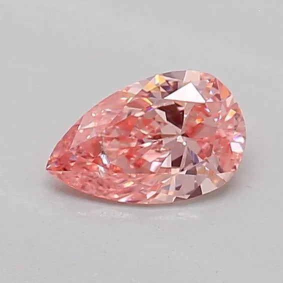 0.22ct Pear Lab Grown Diamond (Colour Fancy Vivid Pink, Clarity SI1, IGI Certified)