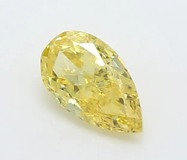 0.22ct Pear Lab Grown Diamond (Colour Fancy Vivid Yellow, Clarity VS1, IGI Certified)