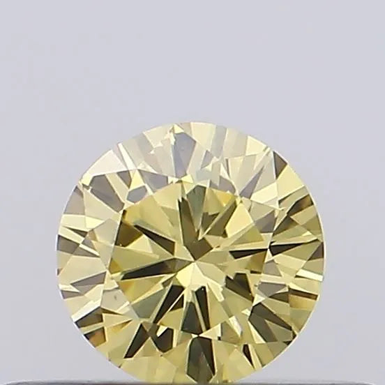 0.22ct Round Lab Grown Diamond (Colour Fancy Intense Yellow, Clarity VS1, Cut VG, IGI Certified)