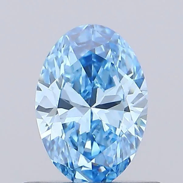 0.23ct Oval Lab Grown Diamond (Colour Fancy Vivid Blue, Clarity VVS2, Uncertified)