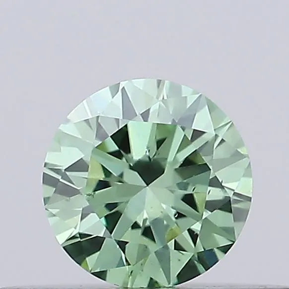 0.23ct Round Lab Grown Diamond (Colour Fancy Vivid Green, Clarity VS1, Cut EX, IGI Certified)