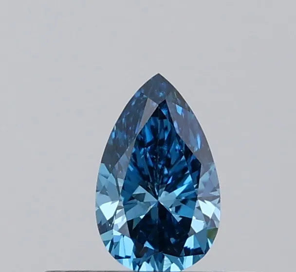 0.24ct Princess Lab Grown Diamond (Colour Fancy Vivid Blue, Clarity VS1, IGI Certified)
