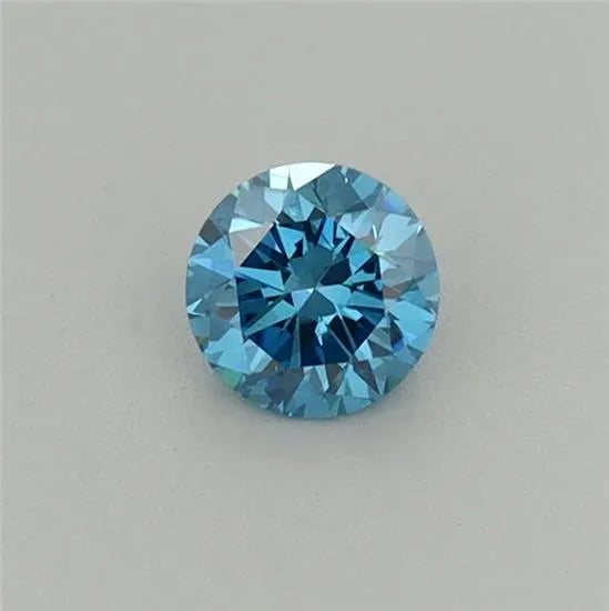 0.24ct Round Lab Grown Diamond (Colour Fancy Vivid Blue, Clarity VS1, Cut EX, IGI Certified)