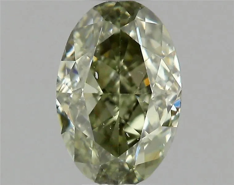0.25ct Oval Natural Diamond (Colour Fancy Dark Greenish Gray, Clarity SI1, GIA Certified)